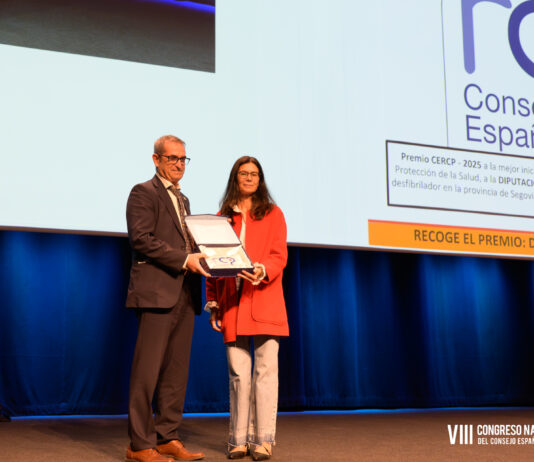 Segovia recibe el premio CERCP por su proyecto en materia de cardioprotección La Diputación de Segovia ha recibido el premio CERPC