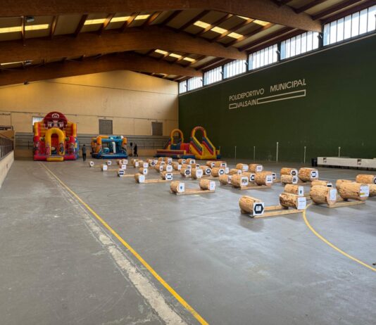 Fin de Semana Segovia, concurso de corte de troncos en Valsaín