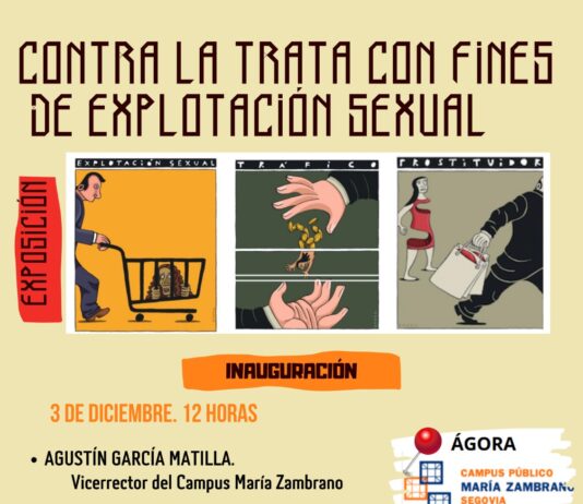 Cartel de la exposición de trata de mujeres con fines de explotación sexual en la UVa