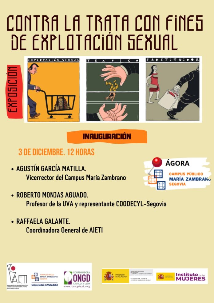 Cartel exposición trata de mujeres_NP AIETI Cartel de la exposición de trata de mujeres con fines de explotación sexual en la UVa