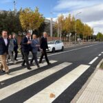 Visita a la finalización de la obra de la carretera CL-605 en Arévalo