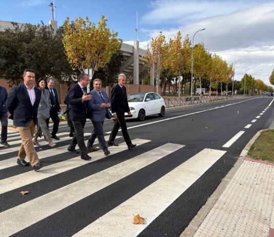 Concluida la obra de la carretera CL-605 que une Segovia y Zamora Visita a la finalización de la obra de la carretera CL-605 en Arévalo