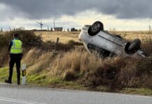 Un herido en un accidente en Palazuelos de Eresma