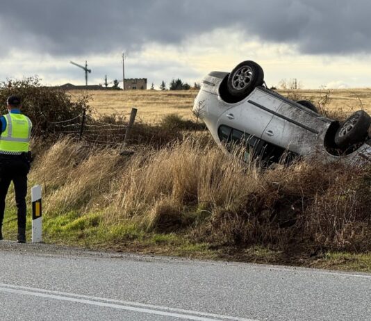 Un herido en un accidente en Palazuelos de Eresma