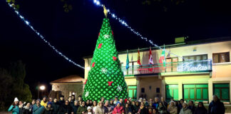 Naturaleza hecha de ganchillo para celebrar la Navidad en Trescasas Árbol de Navidad Ganchillo Trescasas