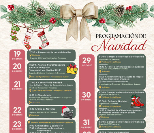 Vecinos y visitantes de Trescasas disfrutarán de una programación de Navidad completa Programa Navidad Trescasas