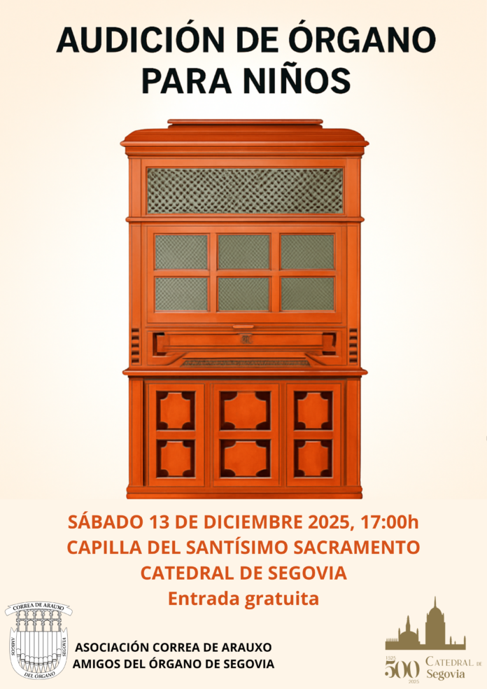 SÁBADO 13 DE DICIEMBRE 2025 1700h CAPILLA DEL SANTÍSIMO SACRAMENTO CATEDRAL DE SEGOVIA