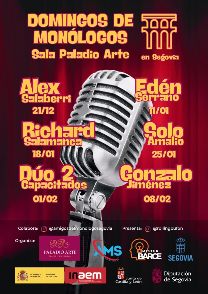 Cartel programación Domingos de monólogos