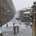 Nieve en Segovia Capital