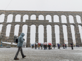 Nieve en Segovia Capital