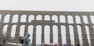 Segovia afronta una semana fría y con posibilidad de nieve Nieve en Segovia Capital