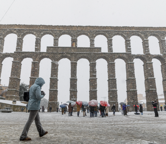 Nieve en Segovia Capital