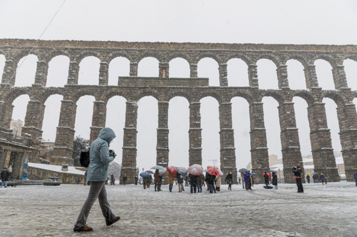 Nieve en Segovia Capital