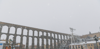 Nieve en Segovia Capital