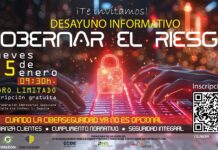 Cartel desayuno informativo bajo el título 'Gobernar el riesgo'