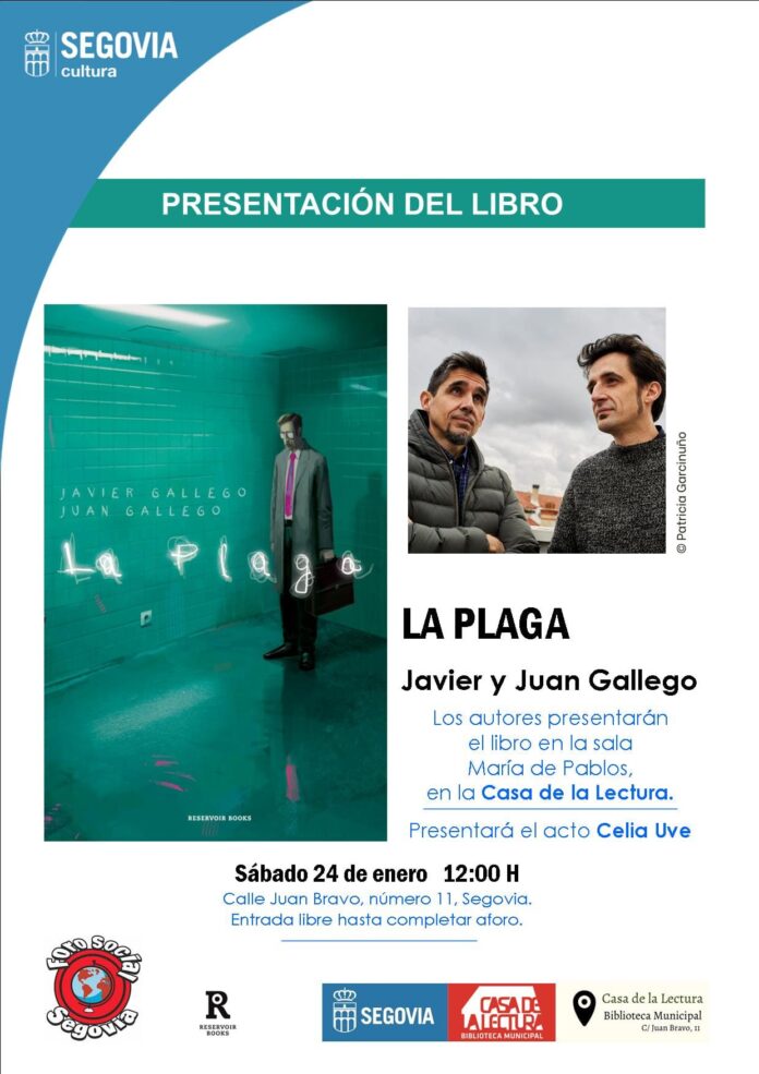 Cartel presentación libro La Plaga