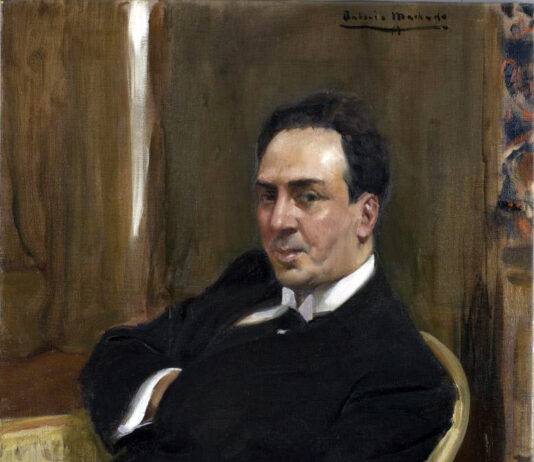 Antonio Machado retratado por Sorolla