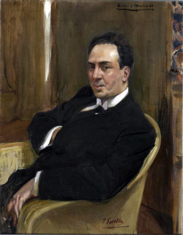 Antonio_Machado,_por_Joaquín_Sorolla Antonio Machado retratado por Sorolla