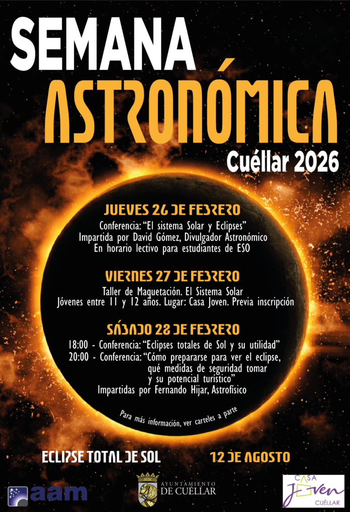 Cartel Semana Astronómica 2026 de Cuéllar