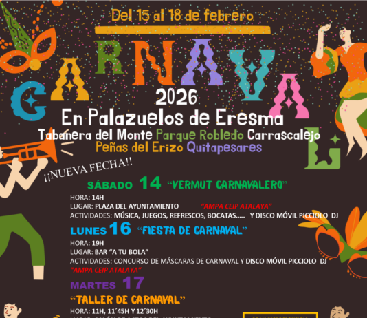 El Carnaval de Palazuelos llenará el municipio de alegría los próximos días Carnaval 2026 Palazuelos de Eresma
