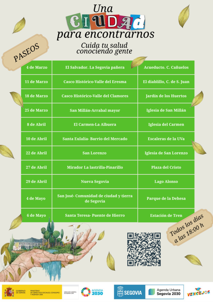 Cartel Paseos Urbanos Activos Salud Segovia