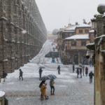 Nieve en Segovia Capital