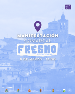 Cartel 8M Nordeste de Segovia 2026 en Fresno de Cantespino