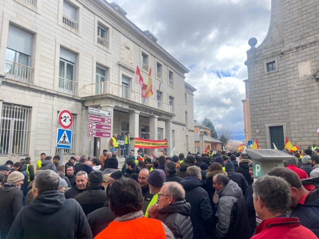 Agricultores concentrados en Segovia 