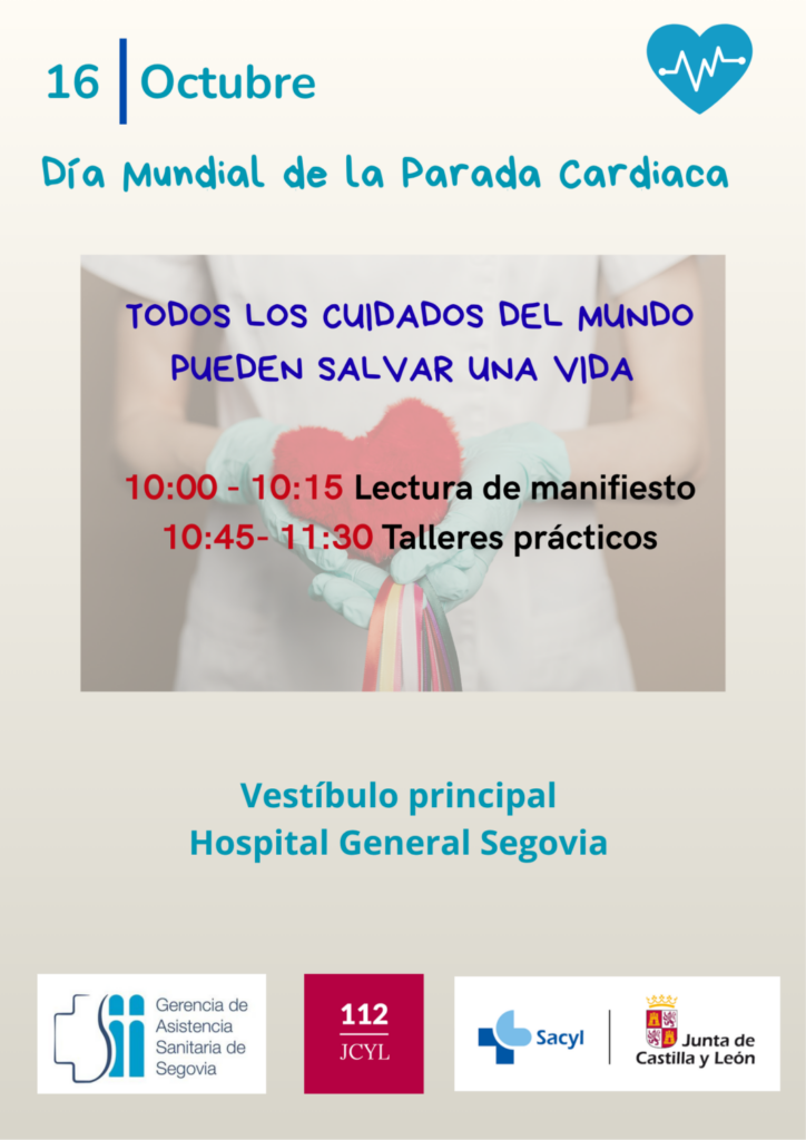 Cartel de las actividades para el Día Mundial de la parada cardiaca 2025