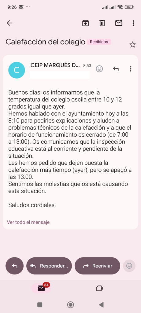 Correo CEIP Marqués del Arco de San Cristóbal de Segovia