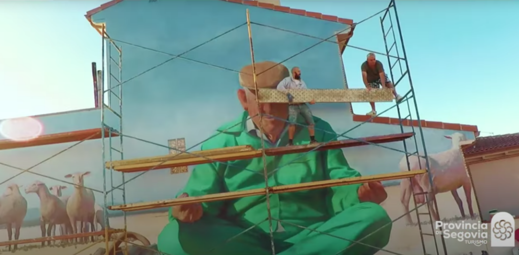 Arte urbano en el pueblo segoviano