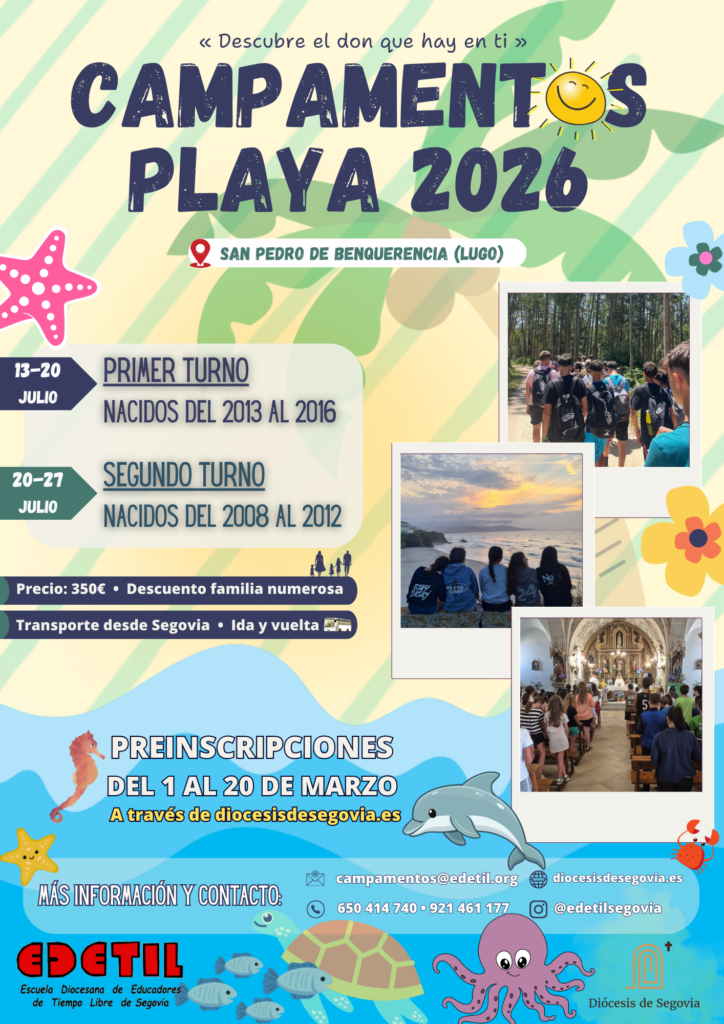 Campamentos verano EDETIL Diócesis de Segovia