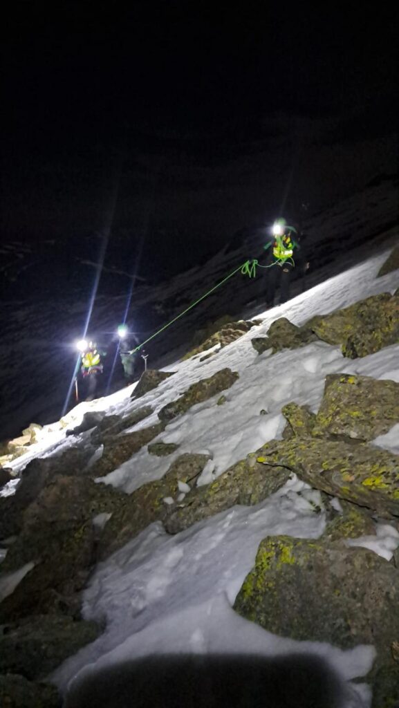Senderistas rescatados Pico de Dos Hermanas en el Real Sitio de San Ildefonso