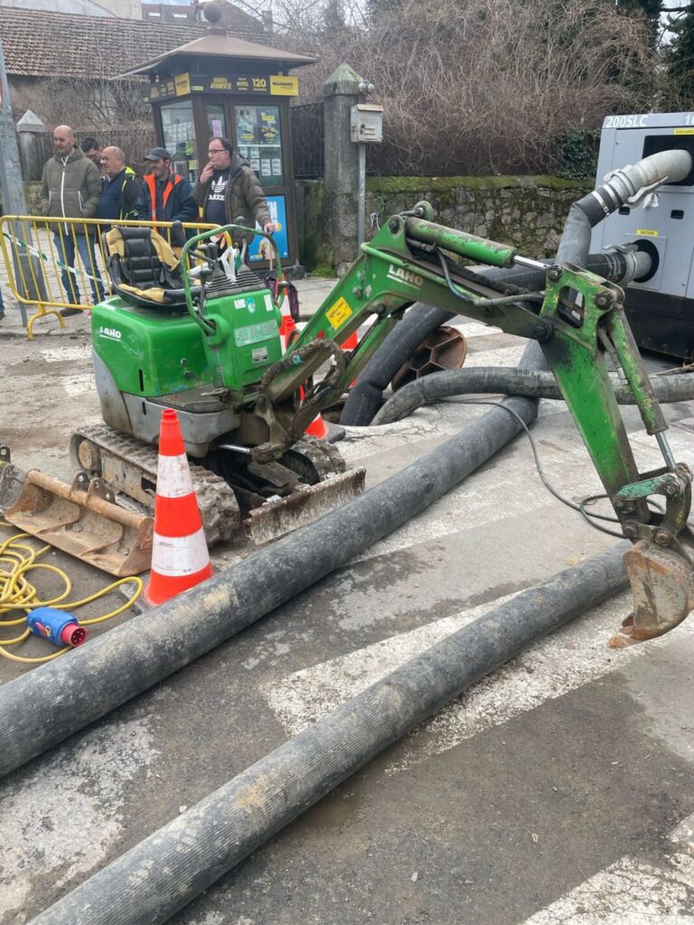 avanzan las obras en el socavón