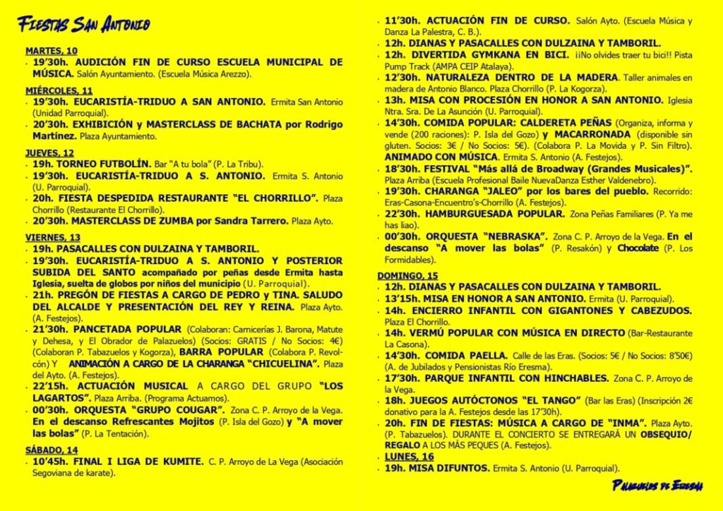 fiestas de Palazuelos de Eresma