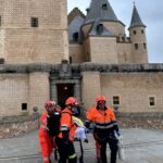 Simulacro de incendio en el Alcázar de Segovia