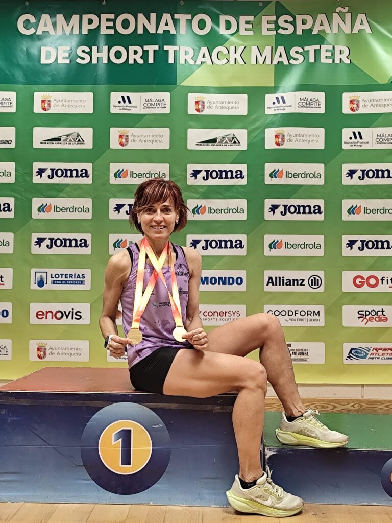Sonia de la Calle en el Campeonato de España Máster de Short Track (Pista cubierta)
