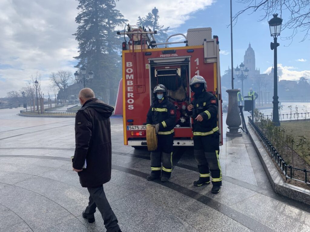 Simulacro incendio Alcázar de Segovia