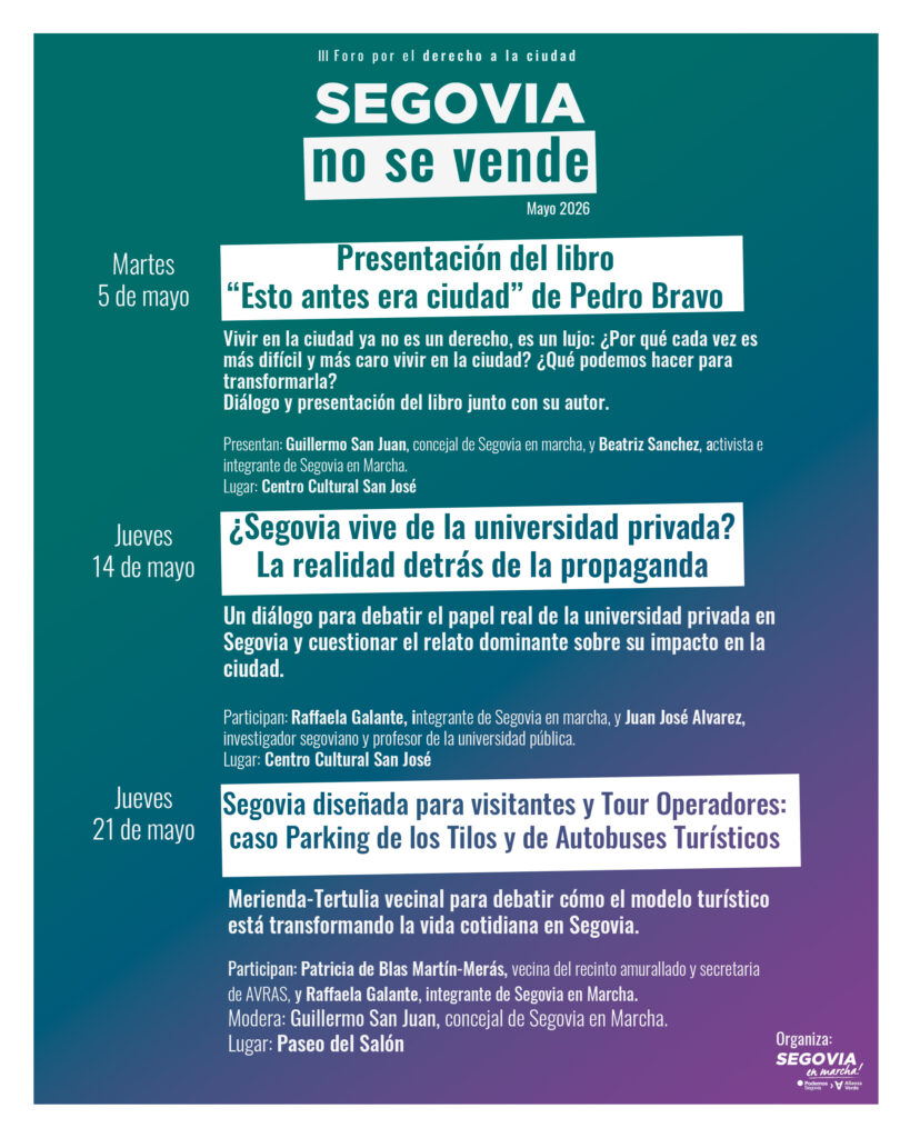 Presentación foro Segovia no se vende