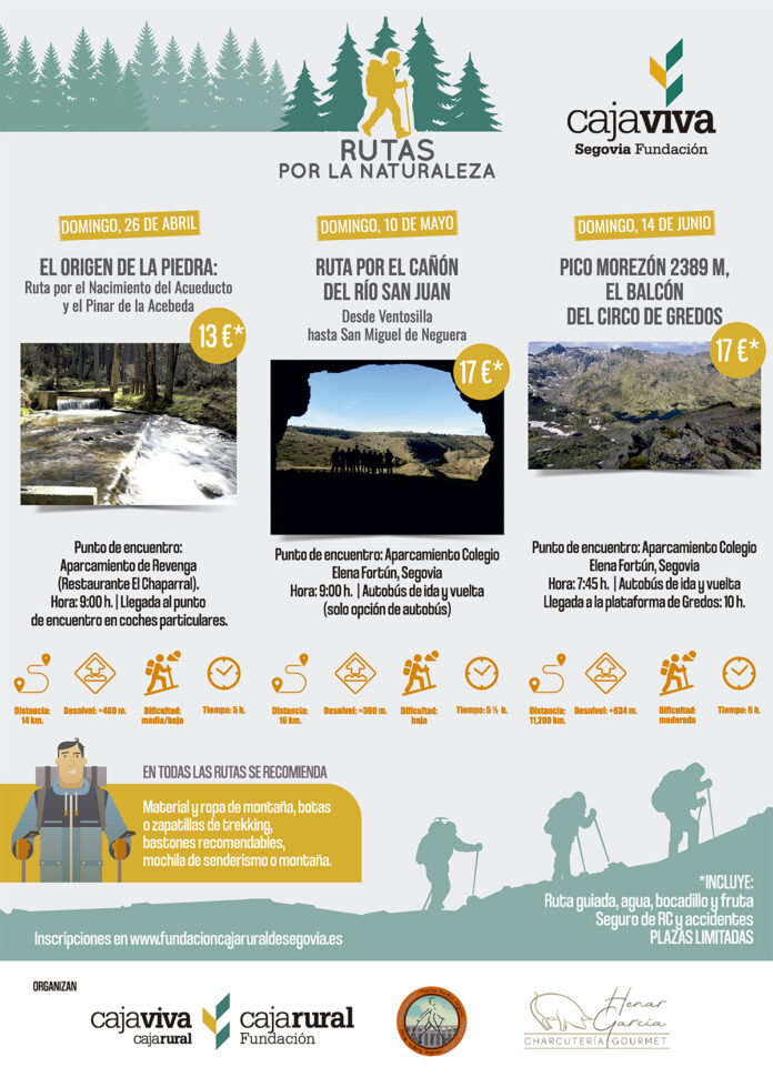 Paseos por la naturaleza Nordic Walking Fundación Caja Rural de Segovia