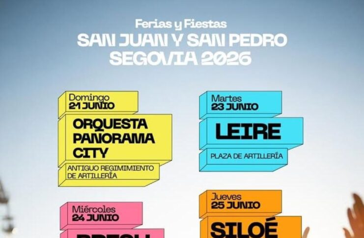 Siloé, Taburete y Leire Martínez en las Fiestas de Segovia 2026