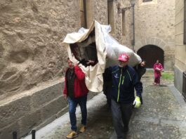 Así es la primera restauración integral de los Gigantones de Segovia en 20 años Reparación Gigantones de Segovia