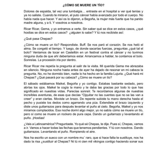 «La última lección del Chepas»