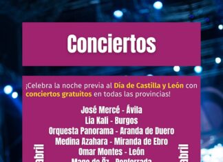 Lucho RK, José Mercé y Marta Sánchez, en los conciertos gratuitos del 22 de abril en Castilla y León
