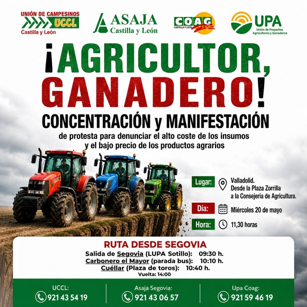 Manifestación agricultores UCCL Segovia