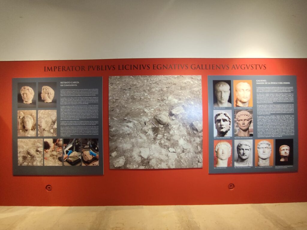 Presentacion busto romano Galieno en el Museo de Segovia