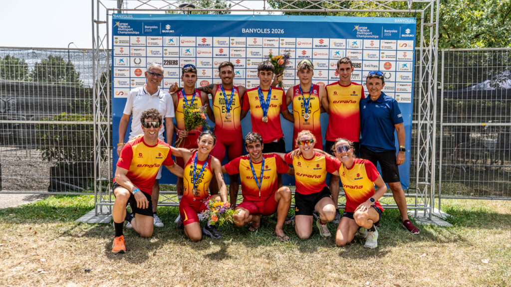 Selección Española Campeonato Europeo Triatlón Multideporte en Banyoles