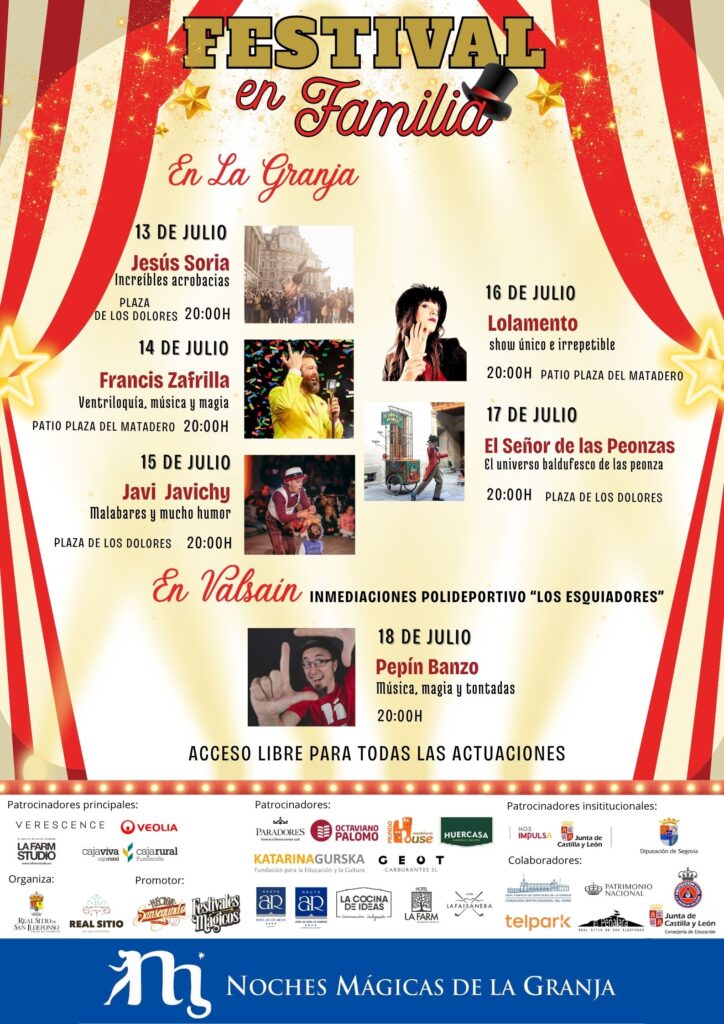Festival en Familia Real Sitio La granja de San Ildefonso