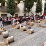 Exhibición corta de troncos en el Real Sitio de San Ildefonso IMG/Club de Cortadores de Valsaín