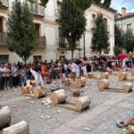 Exhibición corta de troncos en el Real Sitio de San Ildefonso IMG/Club de Cortadores de Valsaín